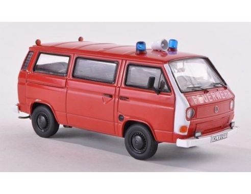Premium Classixx PREM13055 VW T2B BOX VAN FEUERWEHR RED/WHITE 1:43 Modellino