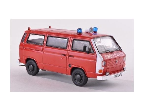 Premium Classixx PREM13055 VW T2B BOX VAN FEUERWEHR RED/WHITE 1:43 Modellino