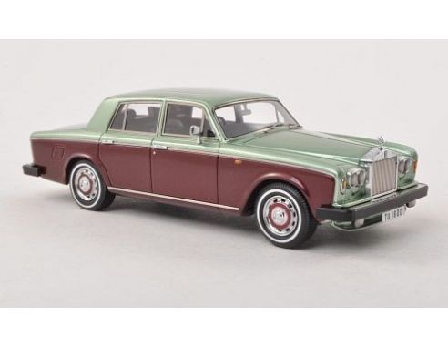 Neo Scale Models NEO44180 ROLLS ROYCE SILVER SHADOW II RHD 1978 LIGHT GREEN/DARK RED 1:43 Modellino