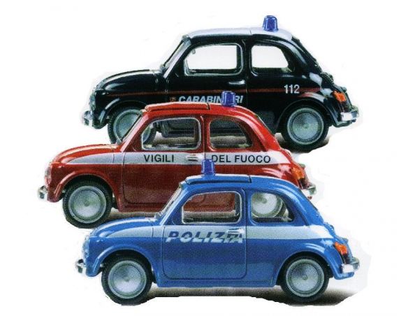 Mondo Motors MM53117 FIAT 500 CLASSIC SECURITY 3 ASS.1:43 Forze dell'Ordine