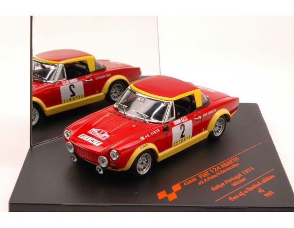 Vitesse VE42440 FIAT 124 ABARTH N.2 WINNER PORTUGAL 1974 PINTO-BERNACCHINI 1:43 Modellino