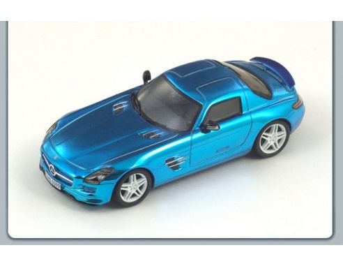 Spark Model S1067 MERCEDES SLS AMG E-DRIVE 2012 ELECTIC BLUE PLATED 1:43 Modellino