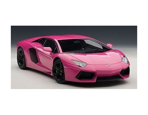 Auto Art / Gateway AA74660 LAMBORGHINI AVENTADOR LP700-4 2012 PINK W/BLACK WHEELS 1:18 Modellino