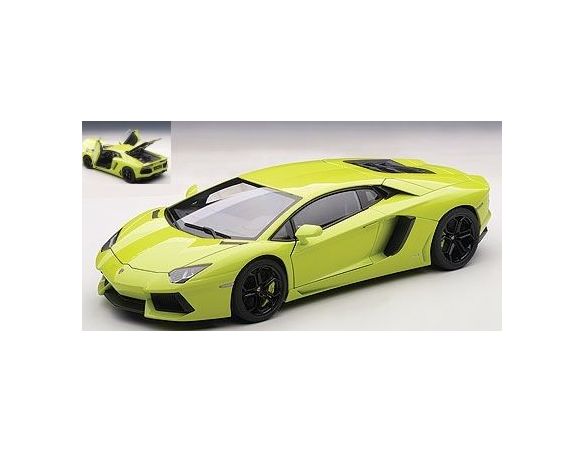 Auto Art / Gateway AA74668 LAMBORGHINI AVENTADOR LP700-4 2012 GREEN SANDAG  W/BLACK WHEELS 1:18 Modellino