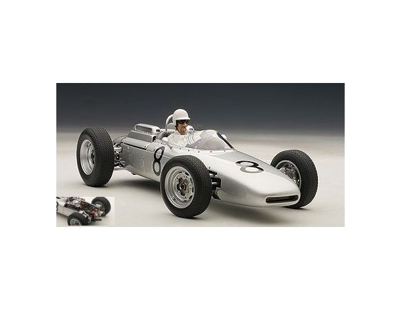 Auto Art / Gateway AA86274 PORSCHE 804 F1 J.BONNIER 1962 N.8 7th GERMAN GP W/PILOTE ED.LIM.1:18 Modellino