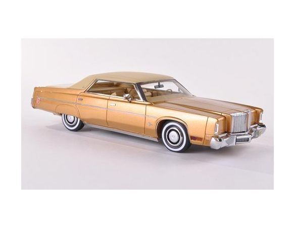 Neo Scale Models NEO44767 CHRYSLER IMPERIAL 4 PORTE HARDTOP SEDAN 1975 MET.GOLD/MATT BEIGE 1:43 Modellino