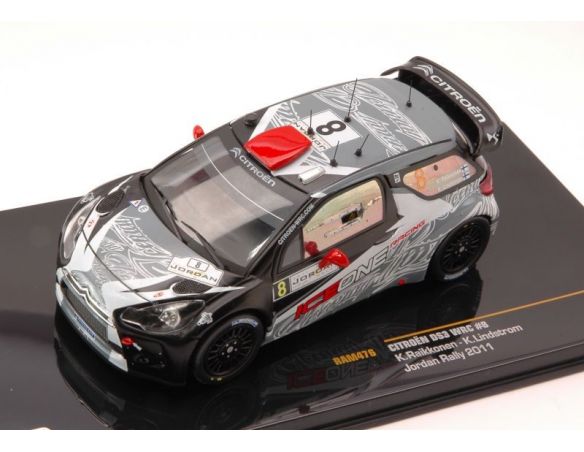 Ixo model RAM476 CITROEN DS3 WRC N.8 JORDAN RALLY 2011 RAIKKONEN-LINDSTROM 1:43 Auto Rally