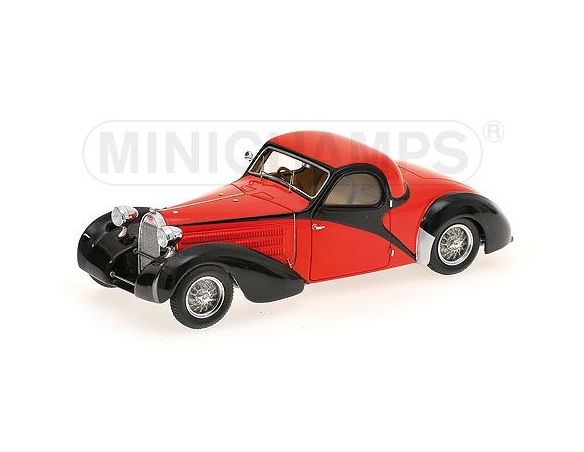 Minichamps PM437110220 BUGATTI TYPE 57C 1939 RED/BLACK 1:43 Modellino