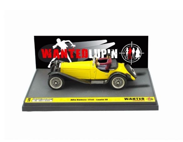 Brumm BML08 ALFA ROMEO 1750 WANTED LUPIN DRIVING 1:43 Modellino