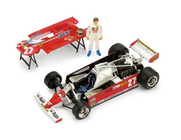 Brumm BMP006 FERRARI 126 CK G.VILLENEUVE 1981 N.27 WINNER MONACO GP 1:43 Modellino
