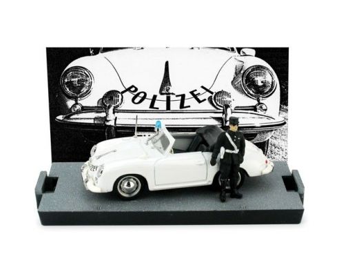 Brumm BM0198DF PORSCHE 356 CABRIOLET POLIZIA SVIZZERA 1952 + FIGURA 1:43 Modellino