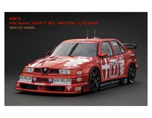 Hpi Racing HPI8614 ALFA ROMEO 155 V6 TI N.7 DTM 1993 A.NANNINI 1:18 Modellino