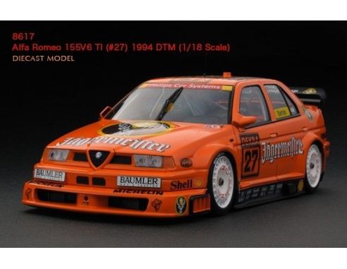 Hpi Racing HPI8617 ALFA ROMEO 155 V6 TI JAGERMEISTER N.27 DTM 1994 M.BARTELS 1:18 Modellino