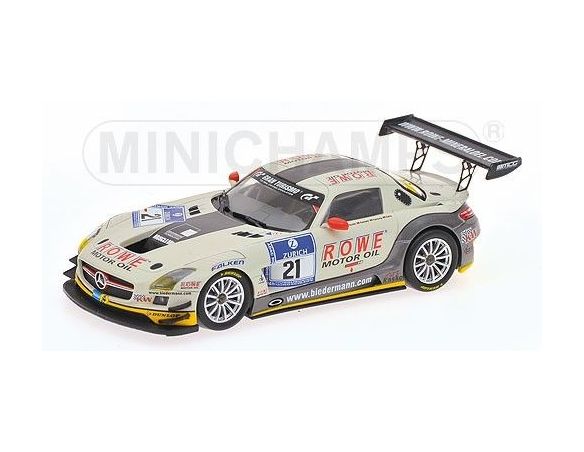 Minichamps PM437123221 MERCEDES SLS AMG N.21 NURBURGRING 2012 ZEHW-HARTUNG-REHFELD-BULLIT 1:43 Modellino