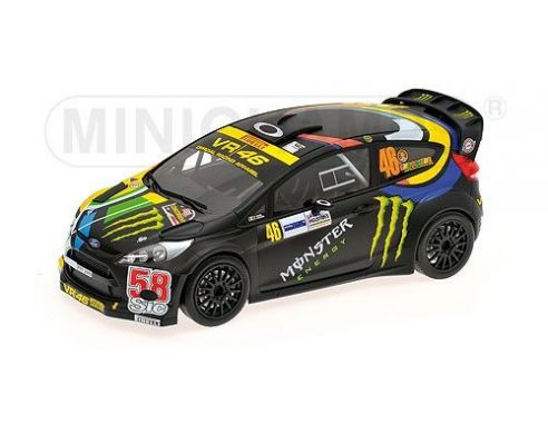 Minichamps PM151110846 FORD FIESTA WRC N.46 MONZA RALLY 2011 V.ROSSI MEMORY OF SIC 1:18 Modellino