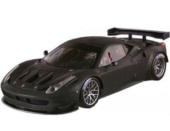 Hot Wheels HWBCK09 FERRARI 458 ITALIA GT2 2011 MATT BLACK 1:18 Modellino