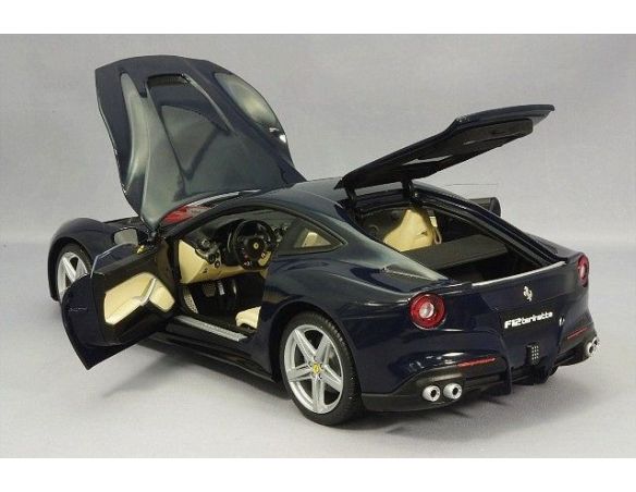 Hot Wheels HWX5476 FERRARI F12 BERLINETTA 2012 BLUE ELITE 1:18 Modellino