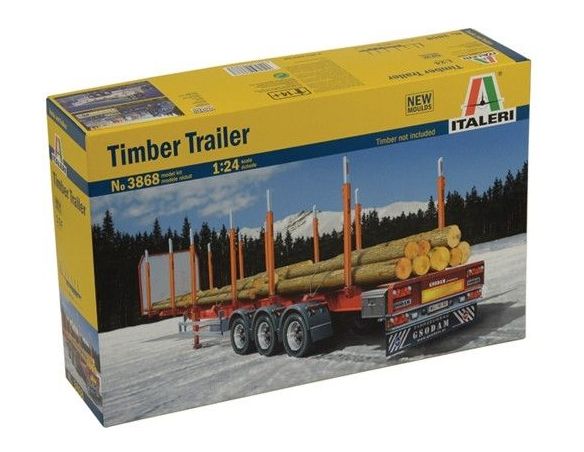 Italeri IT3868 TIMBER TRAILER KIT 1:24 Modellino