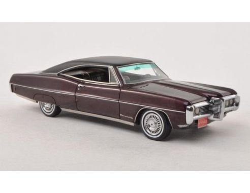 Neo Scale Models NEO45810 PONTIAC BONNEVILLE HARDTOP COUPE' MET.DARK RED/MATT-BLACK 1:43 Modellino