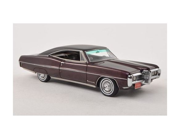 Neo Scale Models NEO45810 PONTIAC BONNEVILLE HARDTOP COUPE' MET.DARK RED/MATT-BLACK 1:43 Modellino