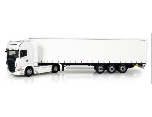Universal Hobbies UH5710 SCANIA R730 & KRONE PROFI LINER TRAILE WHITE 1:50 Modellino