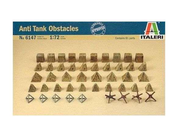 Italeri IT6147 OSTACOLI ANTICARRO KIT 1:72 Modellino