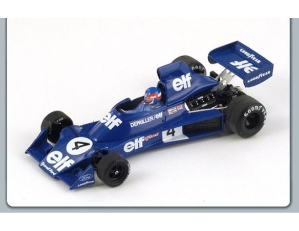 Spark Model S1646 TYRRELL P.DEPAILLER 1975 N.4 4th BELGIUM GP 1:43 Modellino