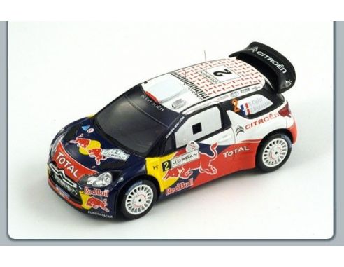 Spark Model S3309 CITROEN DS3 WRC N.2 WINNER JORDAN RALLY 2011 OGIER-INGRASSIA 1:43 Modellino