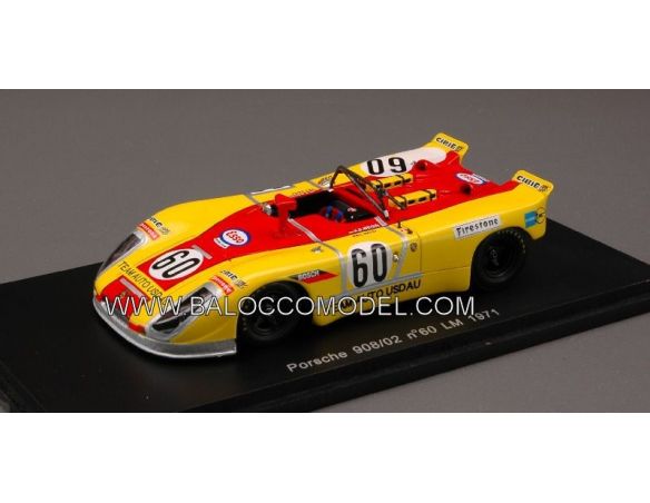 Spark Model S1981 PORSCHE 908/02 N.60 43th LM 1971 HALDI-WEIGER 1:43 Modellino