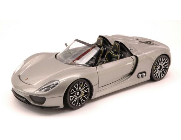 Welly WE4694 PORSCHE 918 SPYDER HYBRID 2013 SILVER 1:24 Modellino