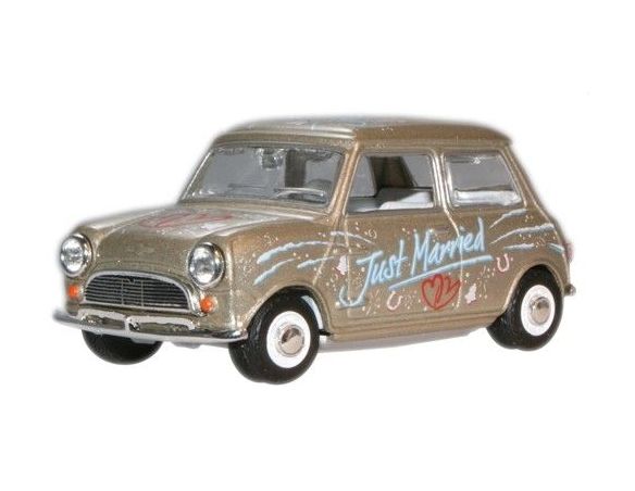 Oxford MIN016 MINI CAR 'JUST MARRIED' 1/43 Modellino