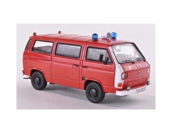 Premium Classixxs 13055 VW T3B BUS FEUERWEHR RED/WHITE 1/43 Modellino