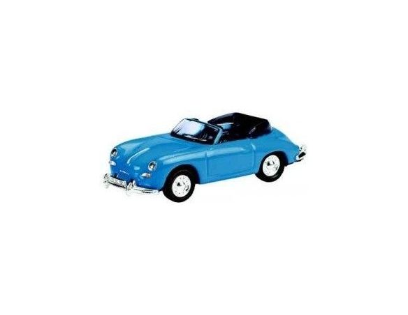 Schuco 26062 PORSCHE 356 A CABRIO BLUE 1/87 Modellino