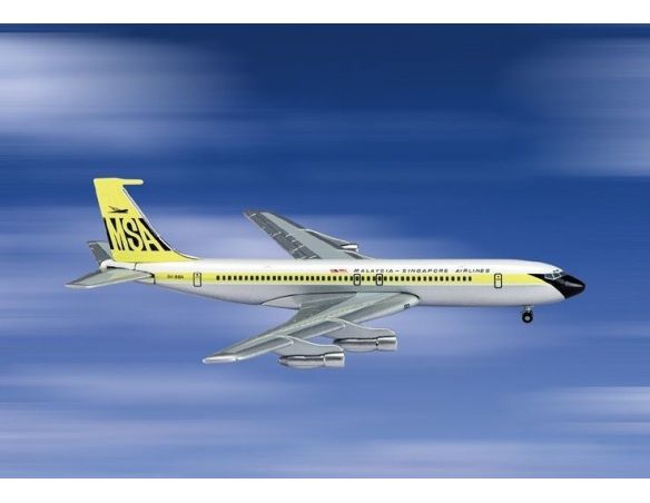 Schuco 3557476 BOEING 707-320 MALAYSIA SINGAP.1/400 Modellino