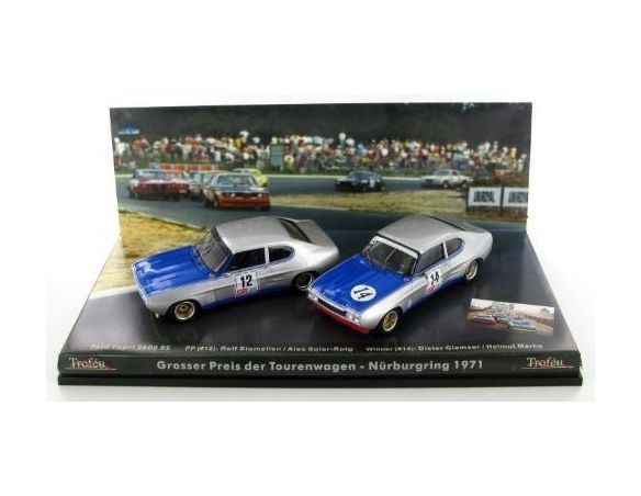 Trofeu 2391 SET FORD CAPRI 2600RS NURBURGRING'71 Modellino