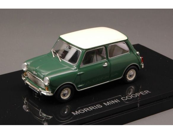 Ebbro EB44407 MORRIS MINI COOPER 1961 GREEN/WHITE 1:43 Modellino
