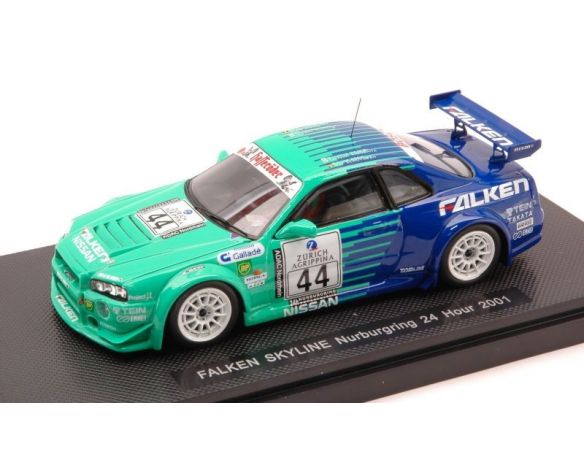 Ebbro EB44480 NISSAN SKYLINE R34 N.44 NURBURGRING 2011 HASEMI-KINOSHITA-ASCH 1:43 Modellino