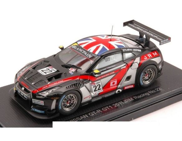 Ebbro EB44712 NISSAN R35 GT-R N.22 ACCIDENT FIA GT1 T.TROPHY 2011 DUMBRECK-WEST.1:43 Modellino