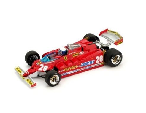 Brumm BM0488CH FERRARI 126 CK D.PIRONI 1981 N.28 USA GP W/PILOTE 1:43 Modellino