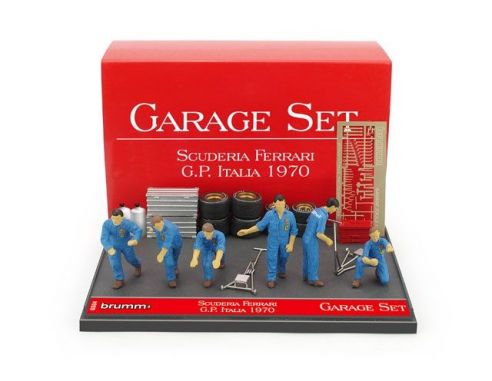 Brumm BMGS04 GARAGE SET SCUDERIA FERRARI 1970 1:43 Modellino