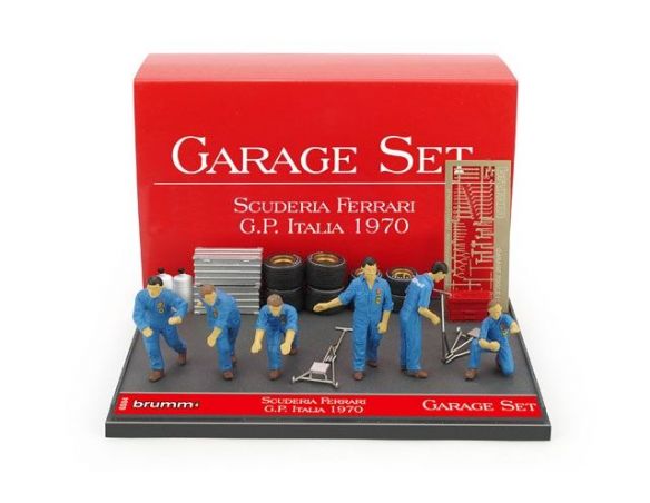 Brumm BMGS04 GARAGE SET SCUDERIA FERRARI 1970 1:43 Modellino