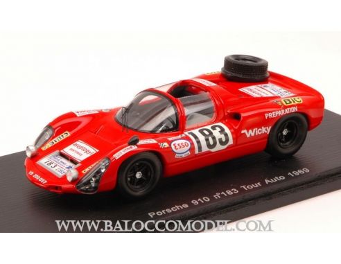 Spark Model S3476 PORSCHE 910 N.183 TOUR DE FRANCE AUTOMOBILE 1969 BALAS-NEYRET 1:43 Modellino