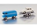 Bub 06518 VW BULLI KASTEN+TRAILER+BEETLE '60 Modellino