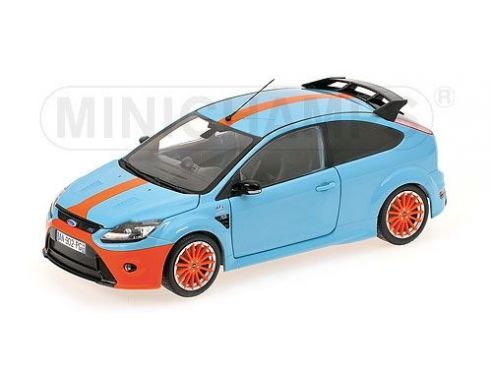 MINICHAMPS 100080068 FORD FOCUS RS LE MANS EDITION BLUE 1968 FORD GT40 TRIBUTE Modellino