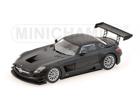 Minichamps PM410113200 MERCEDES SLS AMG GT3 STREET 2011 MATT BLACK 1:43 Modellino
