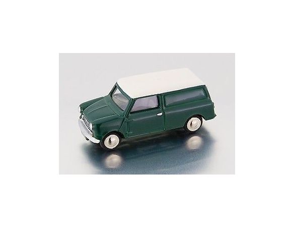 Bub 09151 MINI VAN GREEN-WHITE 1/87 Modellino
