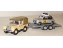 Bub 09602 LANDY + TRAILER + MINI COOPER 1/87 Modellino