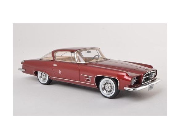 Neo Scale Models NEO45418 CHRYSLER DUAL GHIA L6.4 HARD TOP COUPE' 1960 DARK METALLIC RED 1:43 Modellino