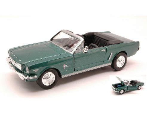 Cararama Motorama MTM73212MG FORD MUSTANG CONVERTIBLE 1964 METALLIC GREEN 1:24 Modellino