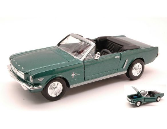 Cararama Motorama MTM73212MG FORD MUSTANG CONVERTIBLE 1964 METALLIC GREEN 1:24 Modellino